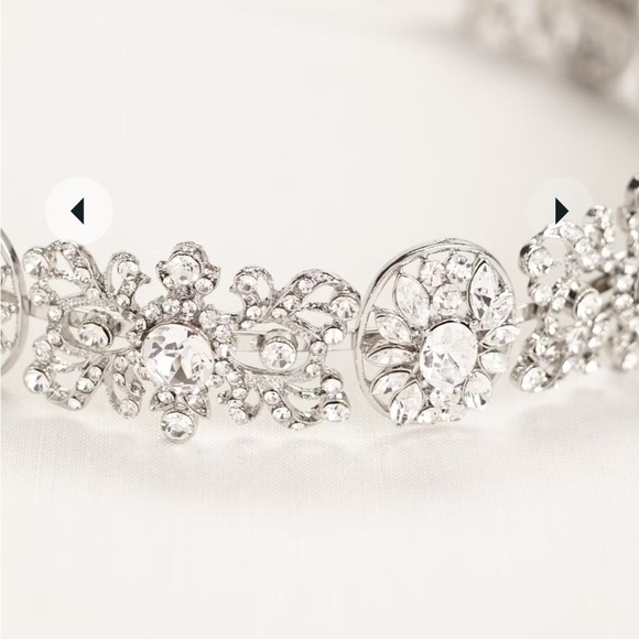 Stunning Opulent Crystal Silver Headband Bride Formal Quinceanera Party … main image 5